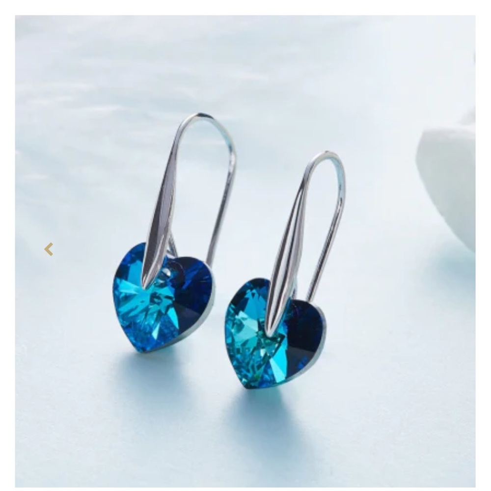 Swarovski Crystal Heart Earrings